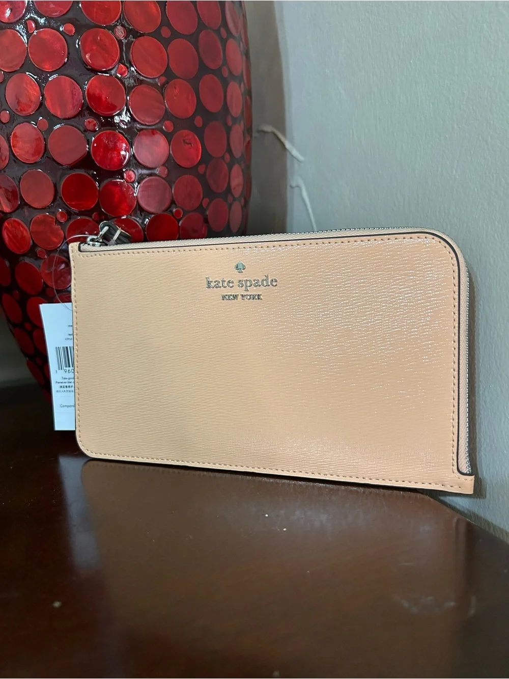 kate spade Lucy Medium L-Zip Wristlet in Citrus Glaze MSRP $139